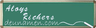 Aloys Richers Visitenkarte